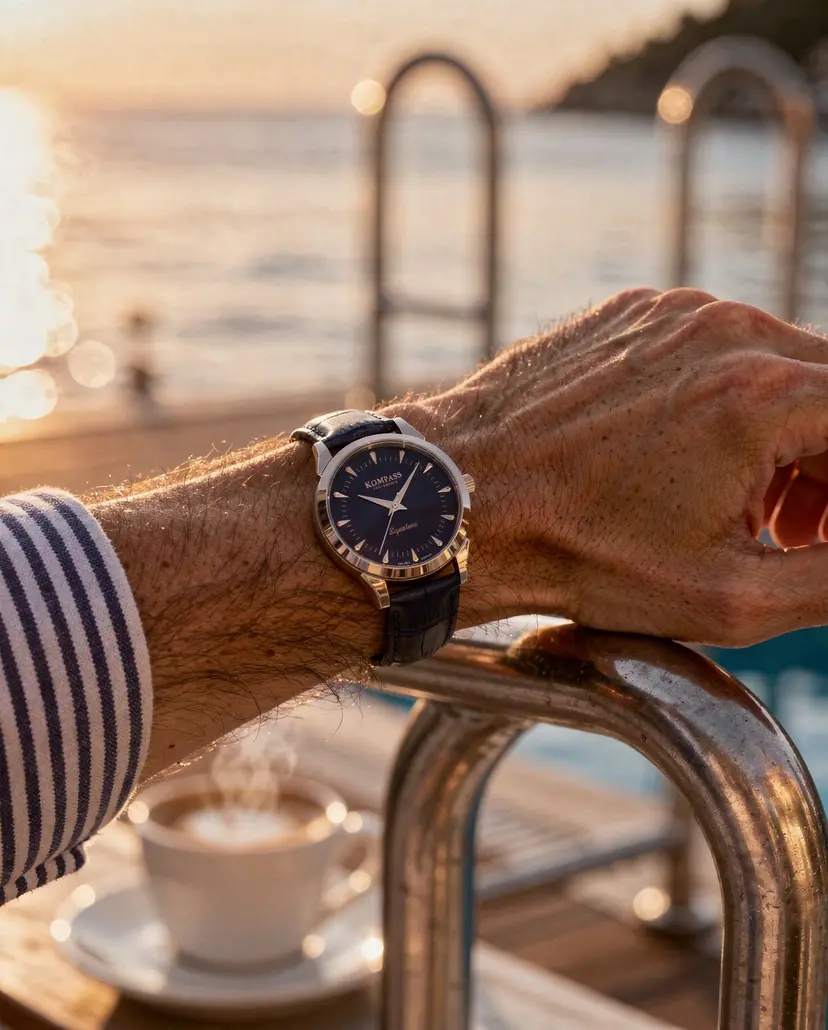 Kompass Stockholm Kompass Signature Rose Gold Blue