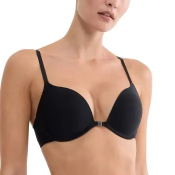 Triumph Triumph BH Pure Micro Push Up Bra With Front Closure Svart A 70 Dame