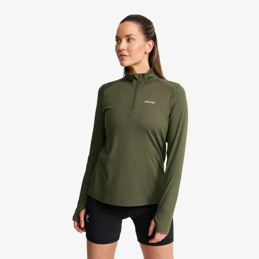 RevolutionRace Impulse Half-zip Top Dame Kambaba Green