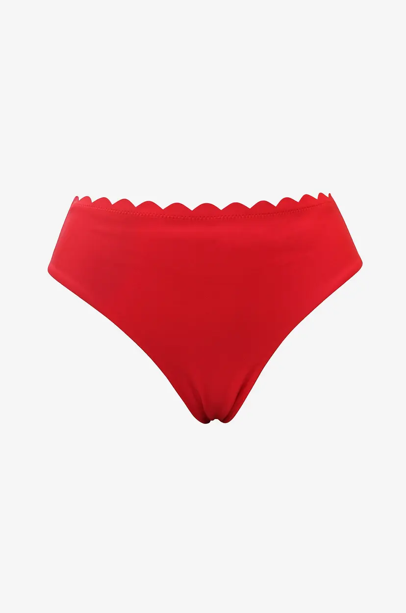 KAANDA Beach life Bikinitruse New Venus Scallop Mid Rise Bottom - Rød