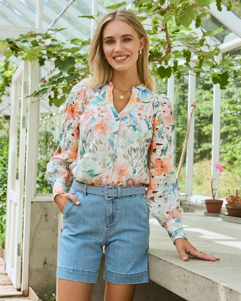 Floyd Bluse Olivia Tropical