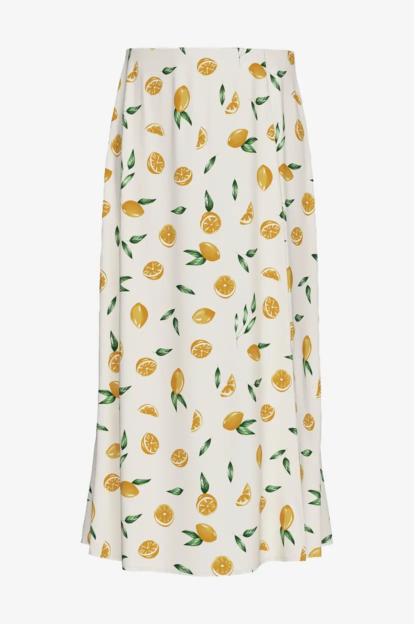 Pieces Maxi skjørt pcNya HW Long Slit Skirt BC - Beige