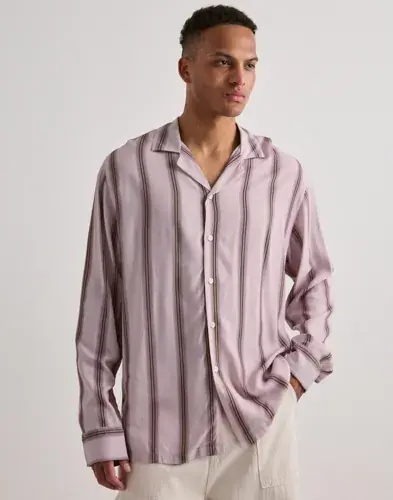 Oas OAS Gelato Brillo Shirt Stripete skjorter Rosa
