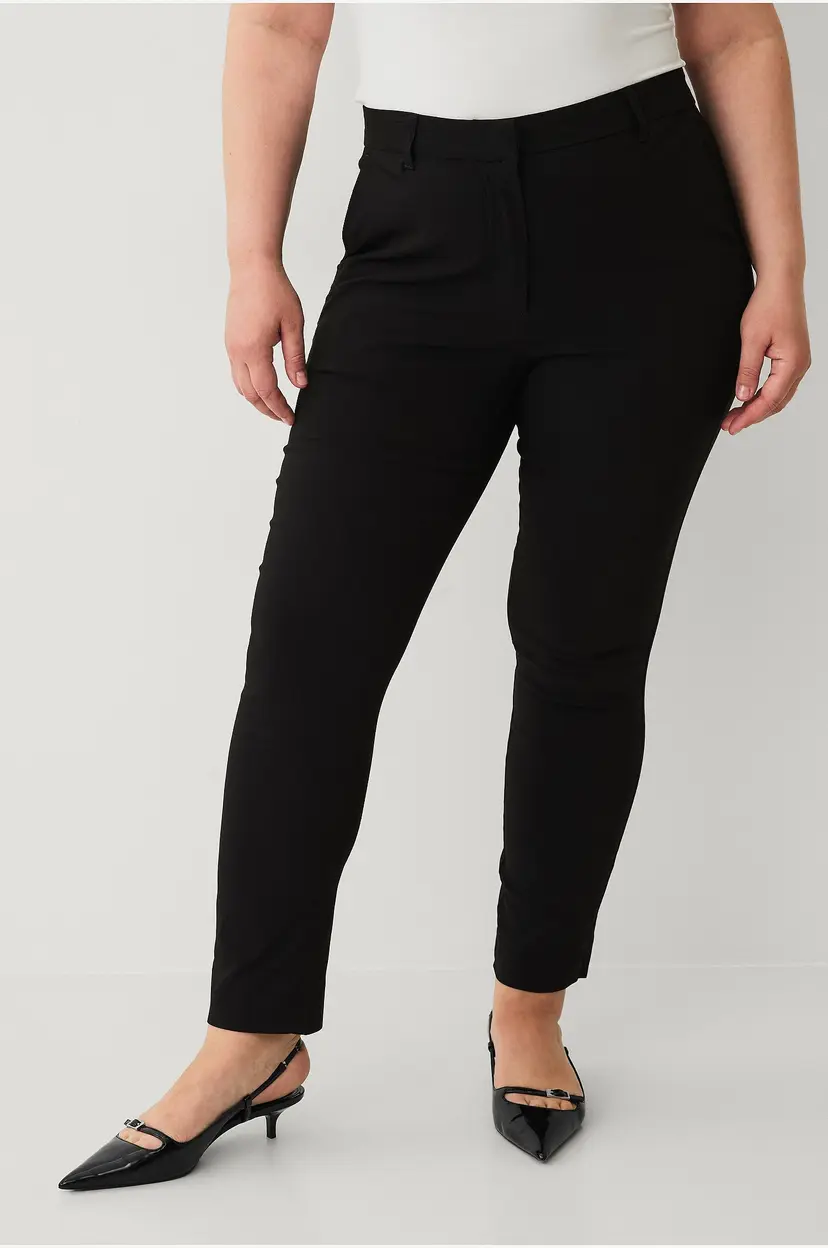 Ellos Plus collection Rett bukse med stretch - Svart