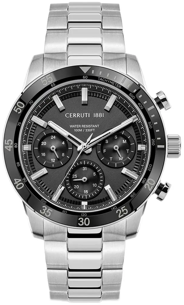 Cerruti Cerruti 1881 Herreklokke CIWGK2116603 Sort/Stål Ø44 mm