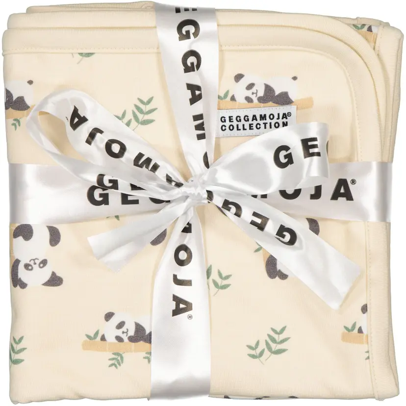 Geggamoja Babyfilt Bambu Panda Beige One Size