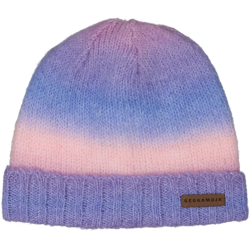 Geggamoja Stickad mössa Rainbow Purple - 6år-vuxen