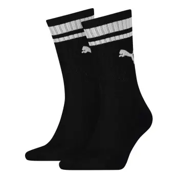 Puma Puma Strømper 2P Crew Heritage Stripe Socks Svart Str 39/42