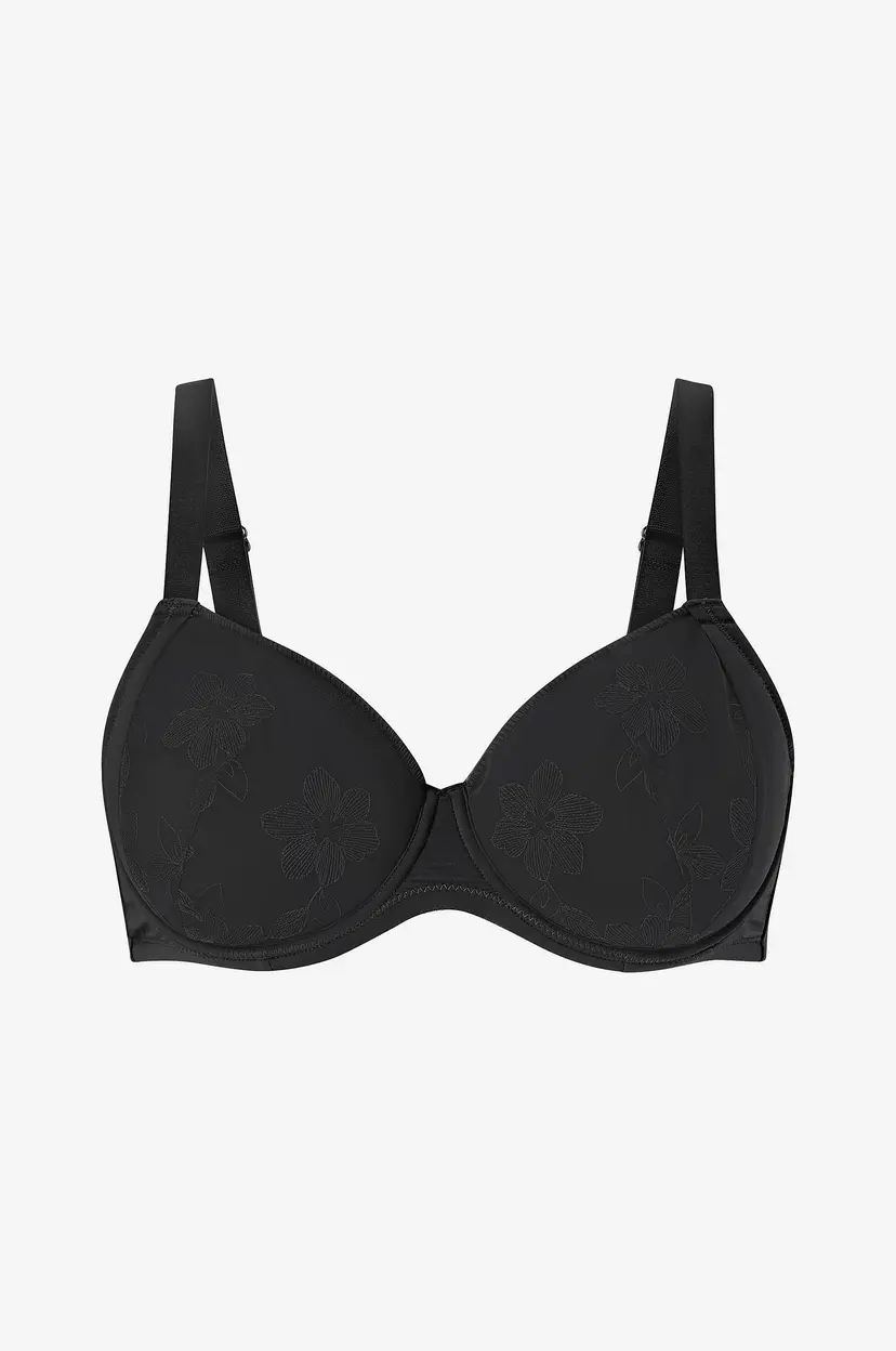 Zizzi Spile-BH Linett Padded Bra - Svart