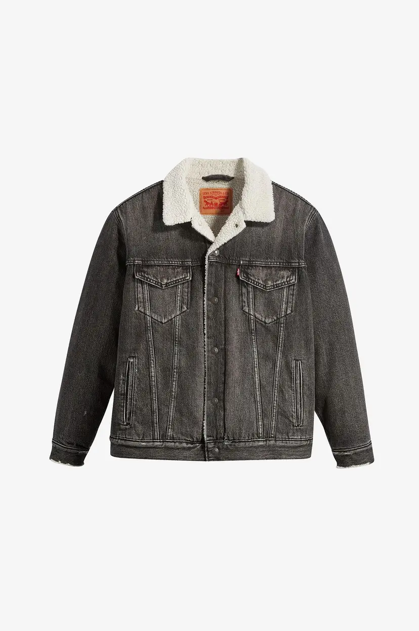 Levi's Kordfløyelsjakke Relaxed Fit Sherpa Trkr - Grå