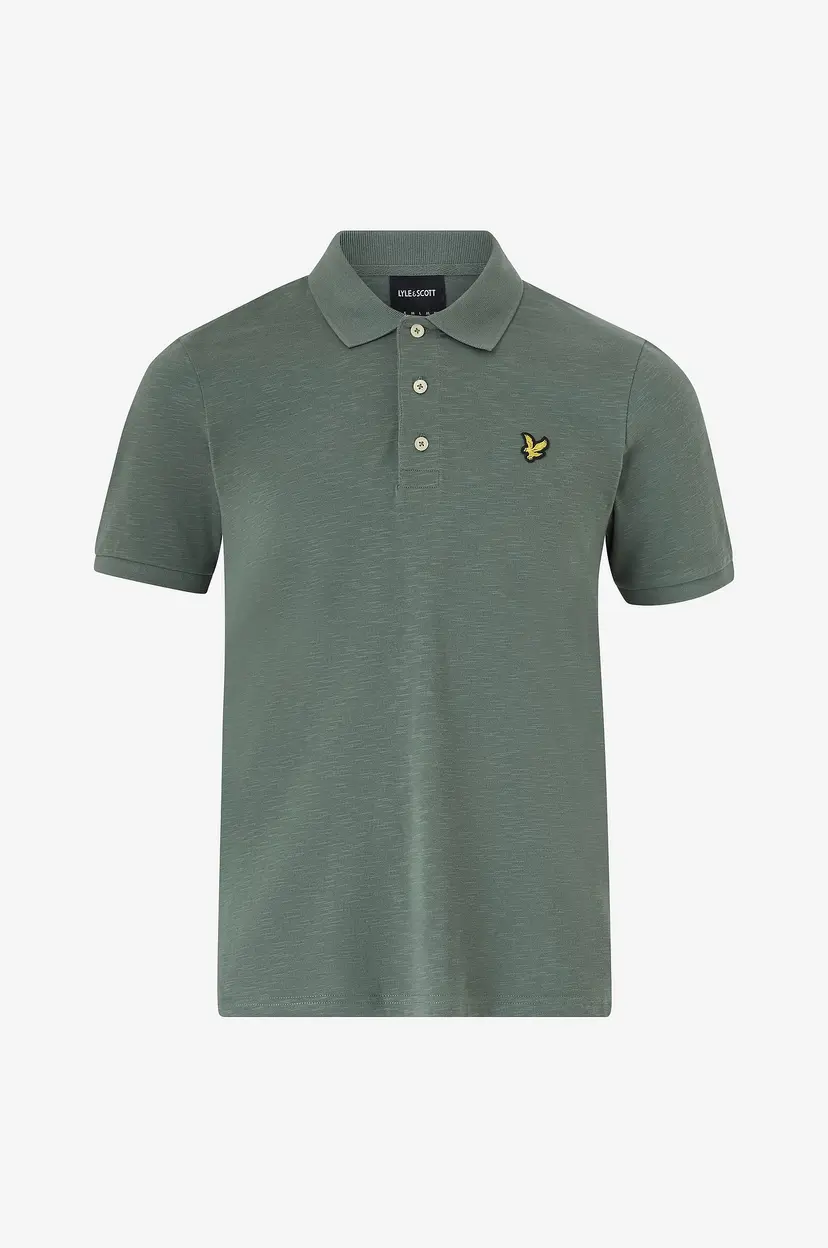 Lyle & Scott T-skjorte Slub Polo Shirt - Grønn