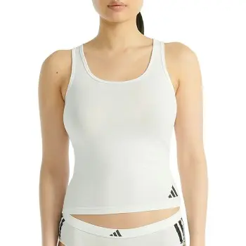 Adidas Adidas Sport Active Essentials 3 Stripes Tank Top Hvit bomull Medium Dame