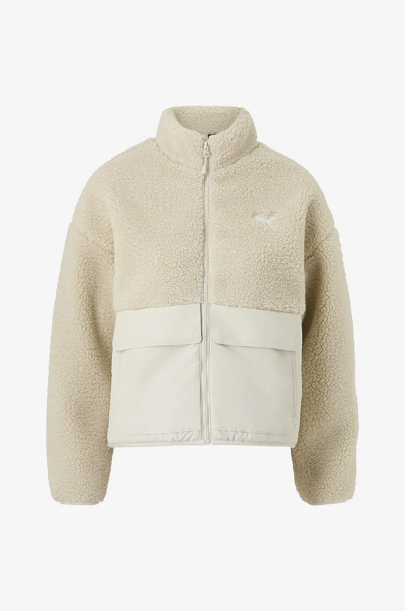 Puma Teddyjakke Re:fibre Sherpa Jacket W - Hvit