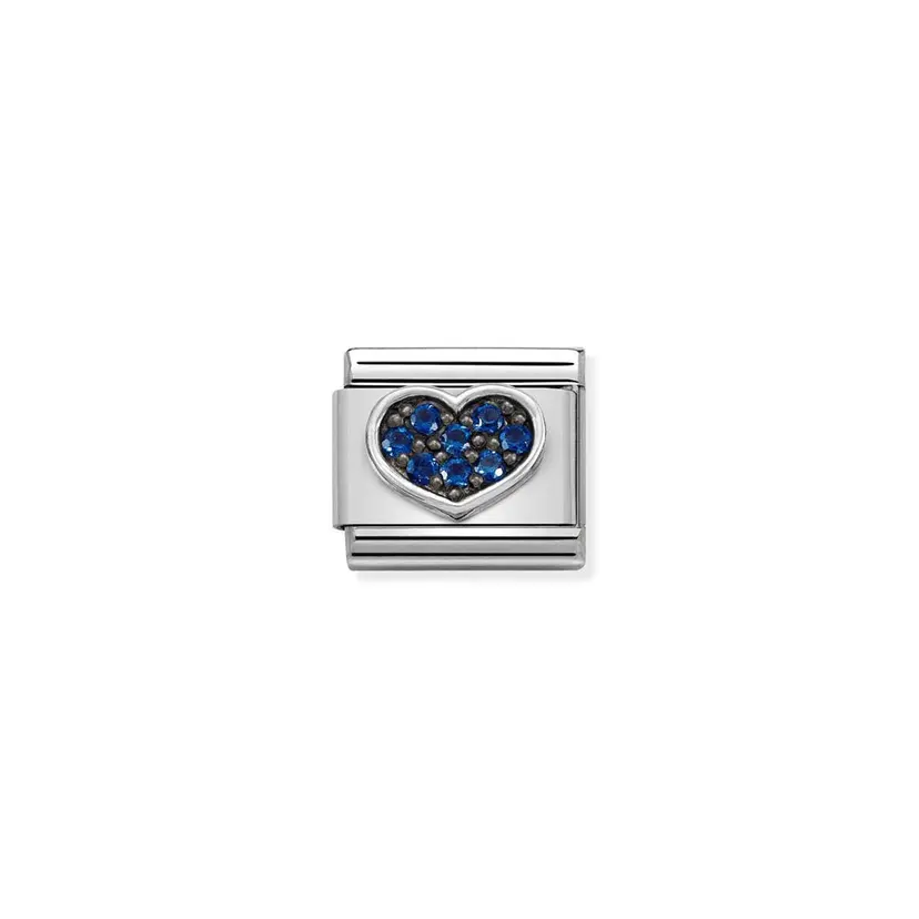 Nomination Blue Heart Silver