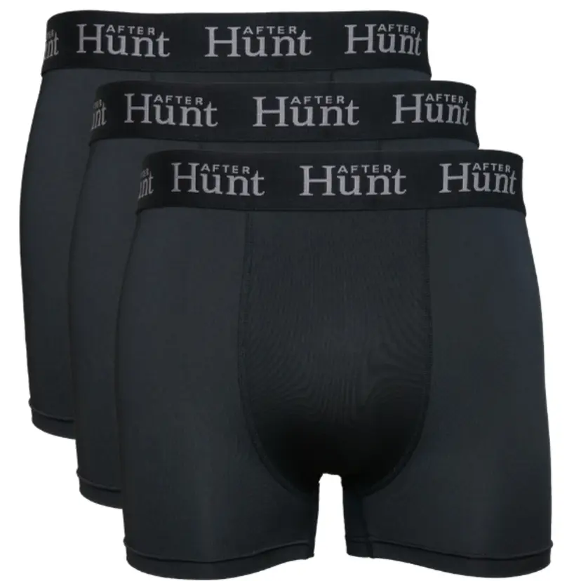 After Hunt After Hunt Mens Boxer Underwear Short 3-pack Black