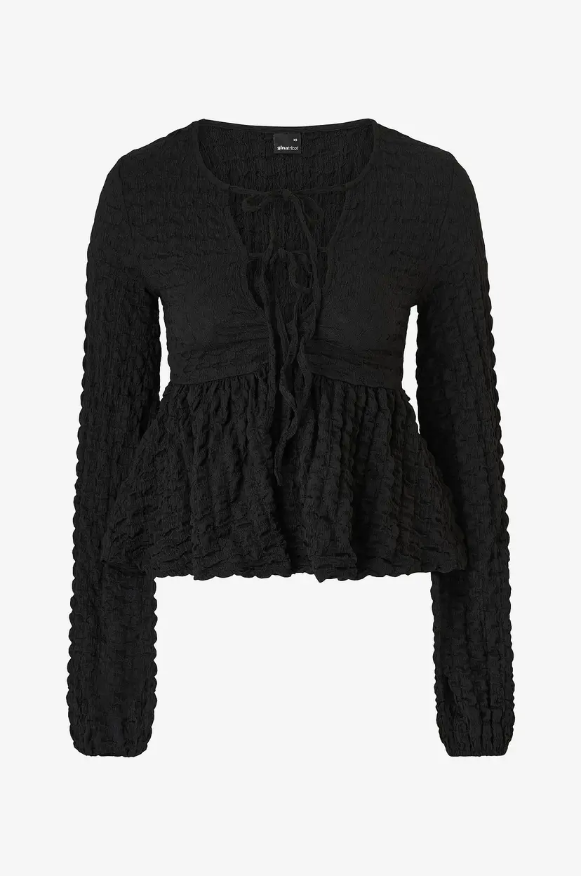 Gina Tricot Topp Boho Top - Svart