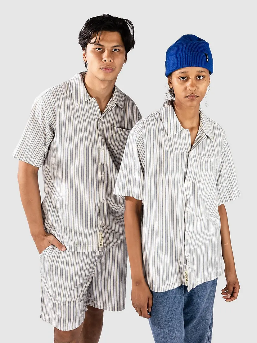 Woodbird Woodbird WBBanks Stripe Linen Skjorte mønster