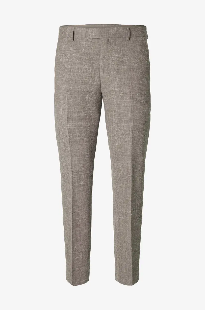 Selected Men Bukser slhSlim-Oasis Linen Trs B - Beige
