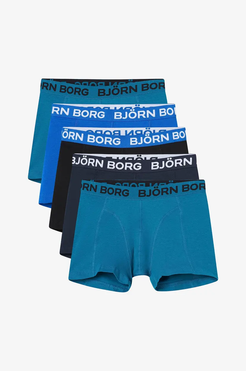 Björn Borg Boksershorts Cotton Stretch 5-pakning - Blå