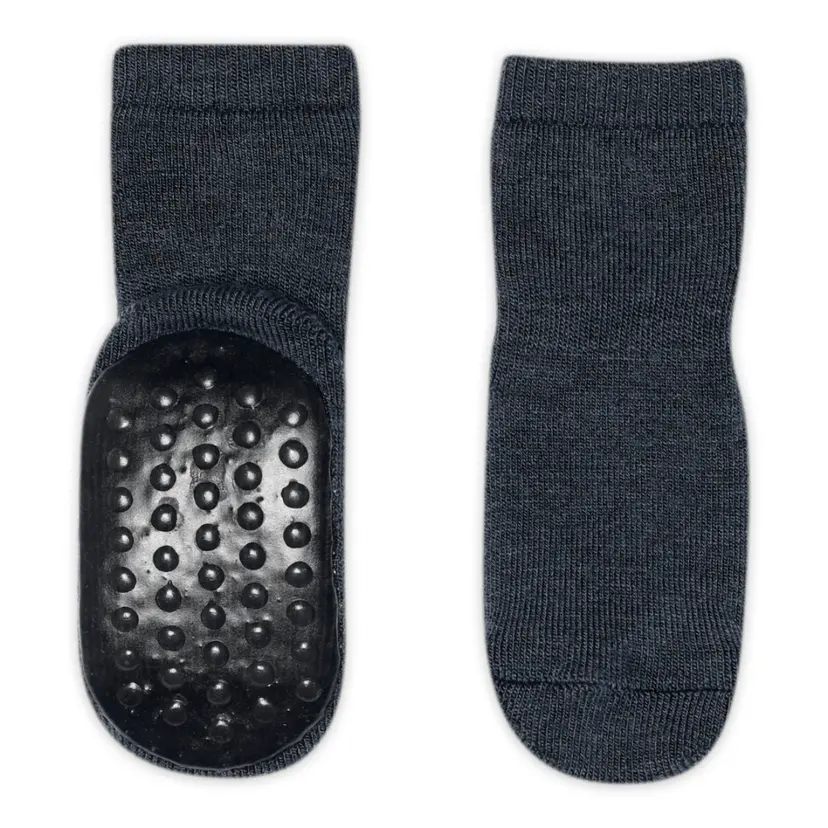 GoBabyGo GoBabyGo - Tykke Ullsokker Antiskli LV Dark Denim Melange