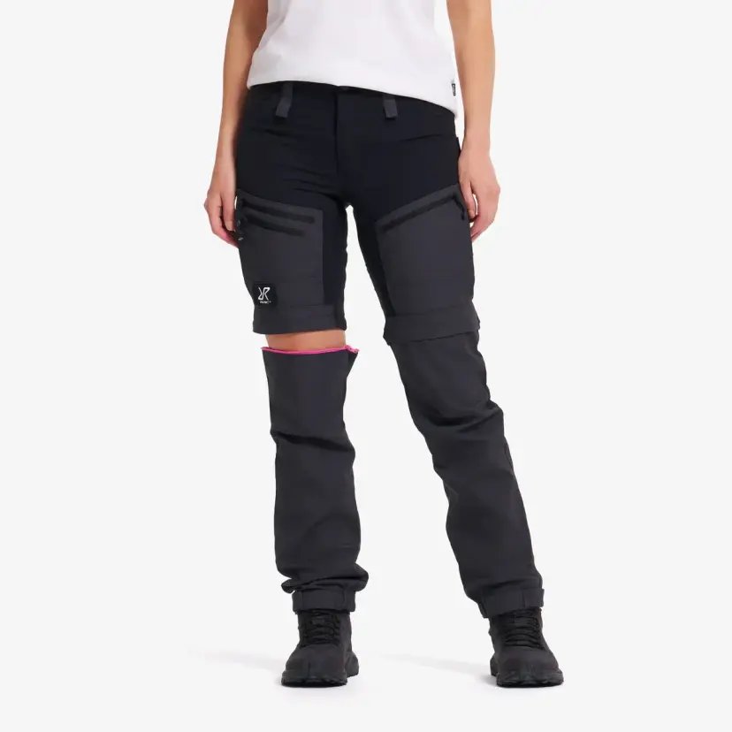 RevolutionRace RVRC GP Pro Zip-off Pants Dame Jetblack