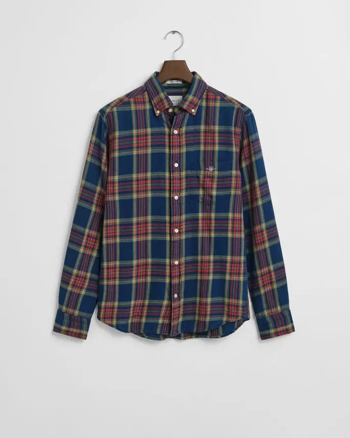 Gant REG INDIGO TWILL CHECK SHIRT