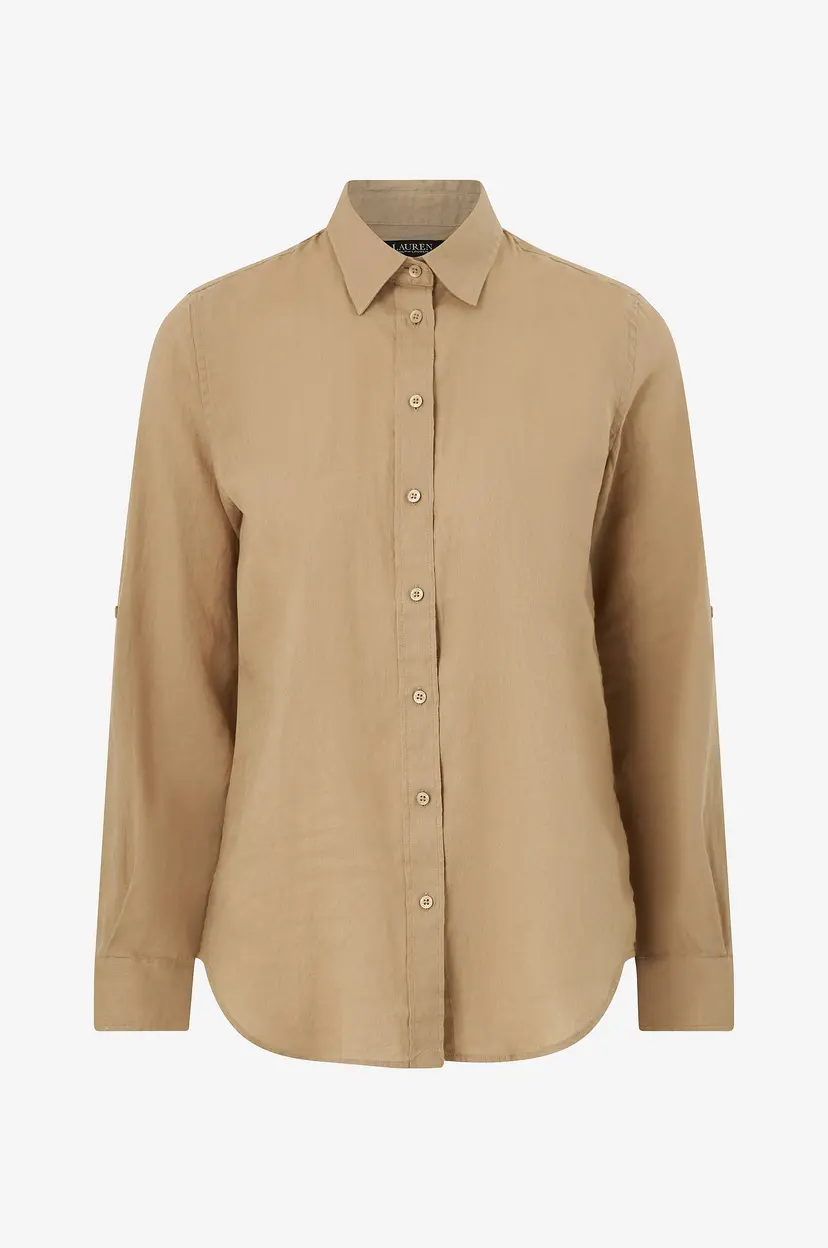 Lauren Ralph Lauren Skjorte Karrie Long Sleeve Shirt - Beige