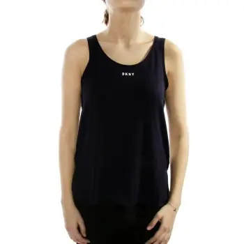DKNY DKNY Walk The Line Tank Marine polyester Small Dame