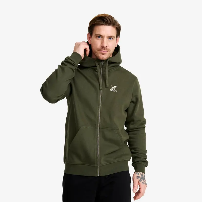 RevolutionRace RVRC Full-zip Hoodie Herre Forest Night