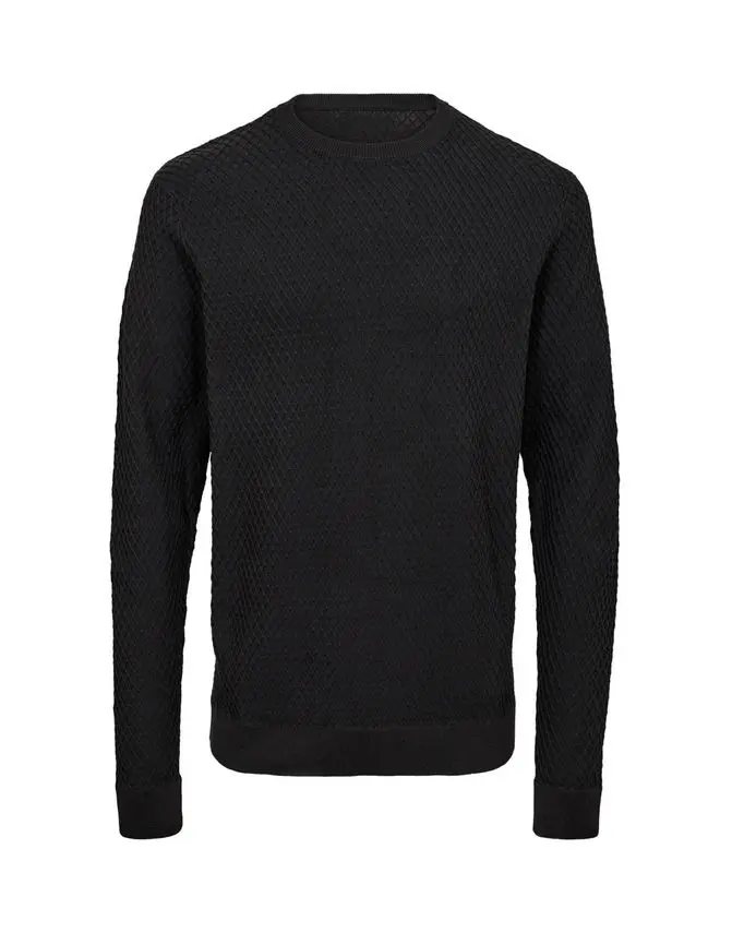 Black Blue O-neck regular fit knit