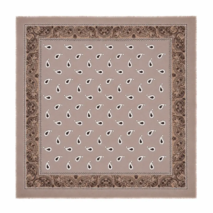 From Paris With Love Paisley scarf taupe 110x110
