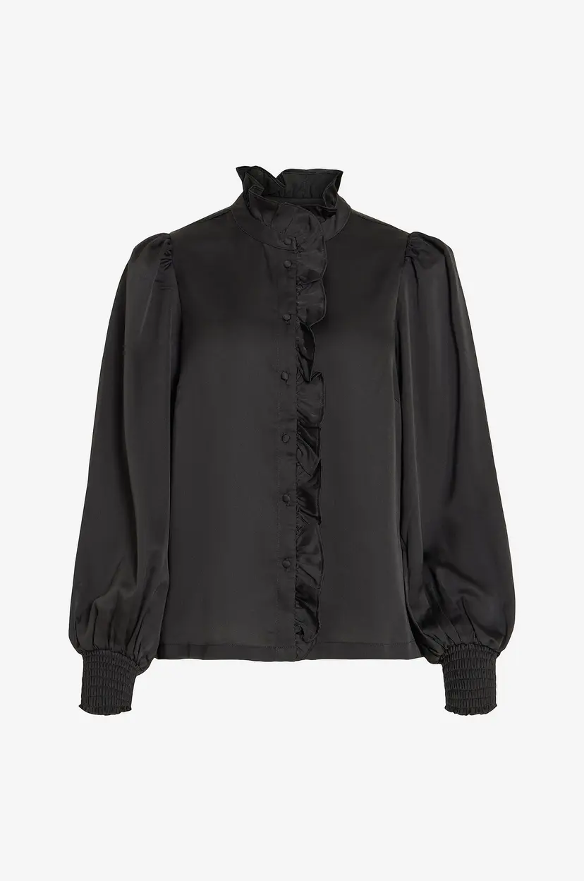 Vila Bluse viLutto Frill - Svart