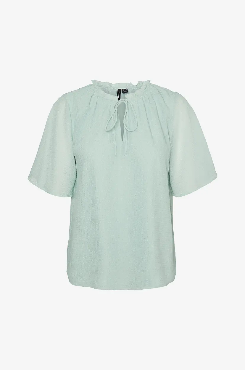 Vero Moda Bluse vmEmilie SS Top Wvn - Grønn