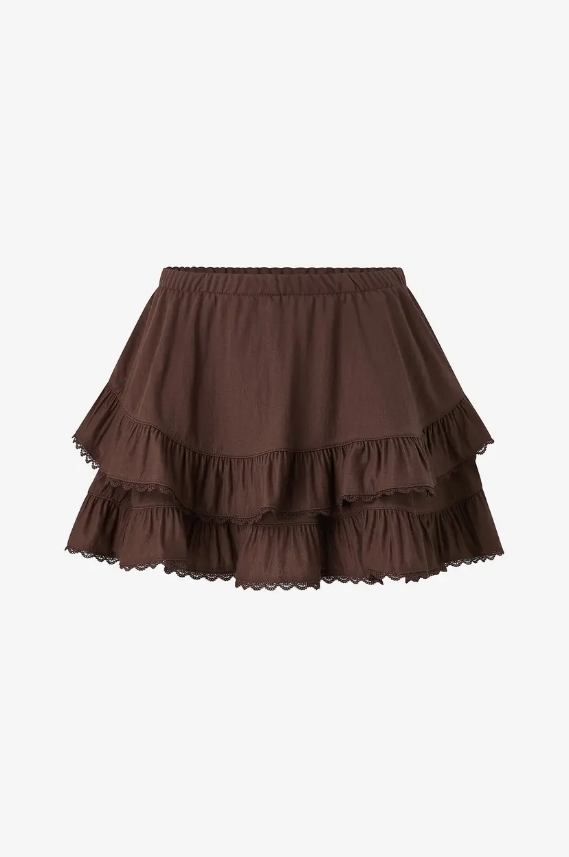 Gina Tricot Skjørt Frill - Brun