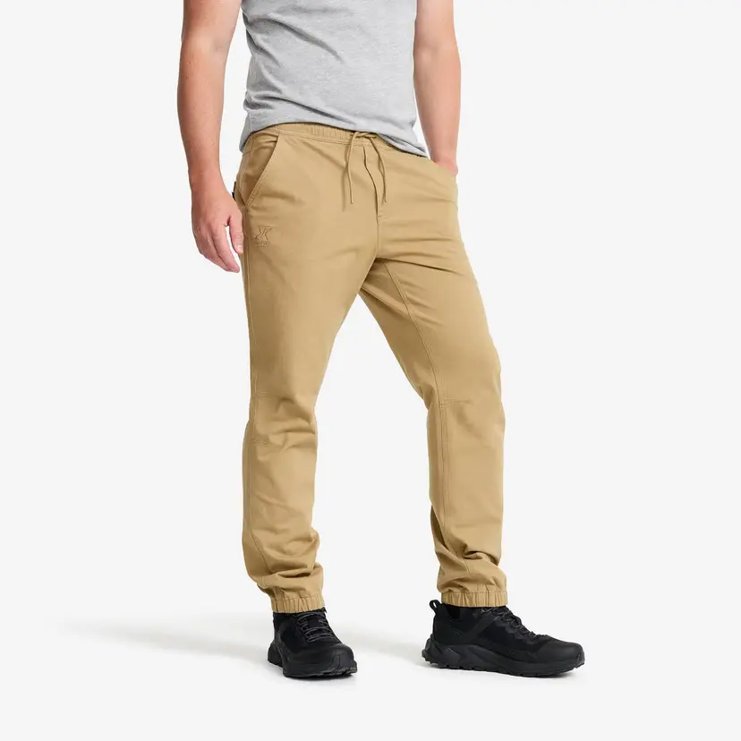 RevolutionRace Oak Twill Stretch Joggers Herre Kelp Beige