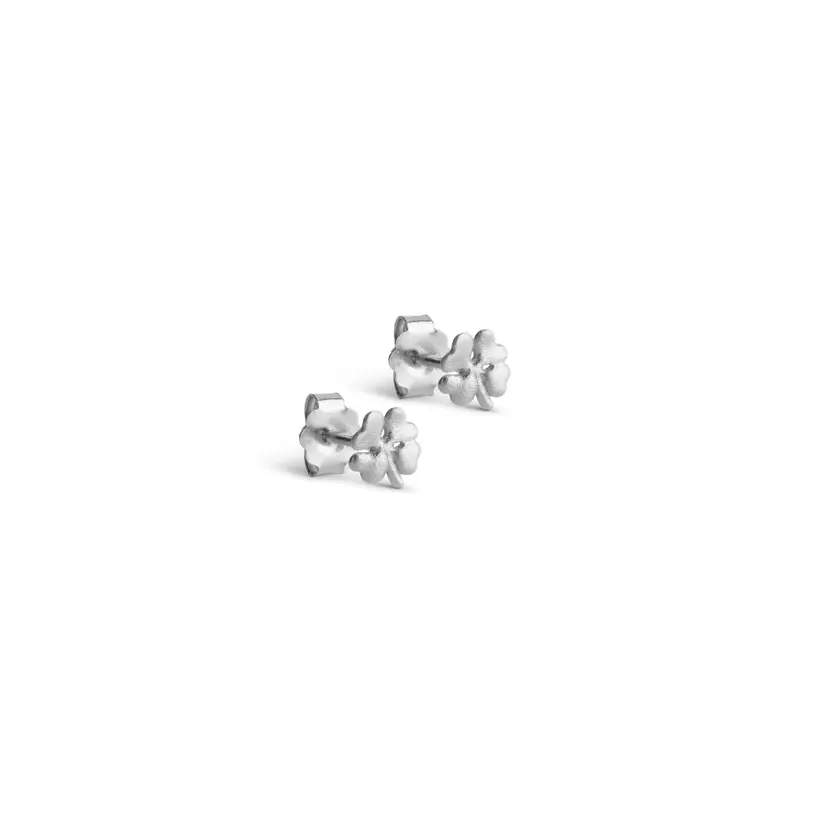 Enamel Enamel - Organic Clover Mini Stud i sølv - E412SM