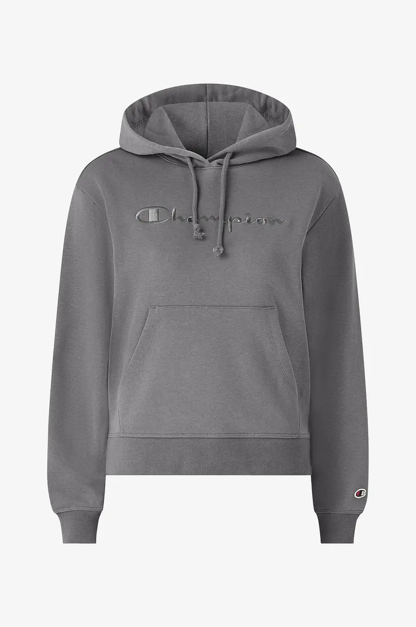 Champion Hettegenser Icons Tonal Hoodie Sweatshirt With Big Logo - Grå