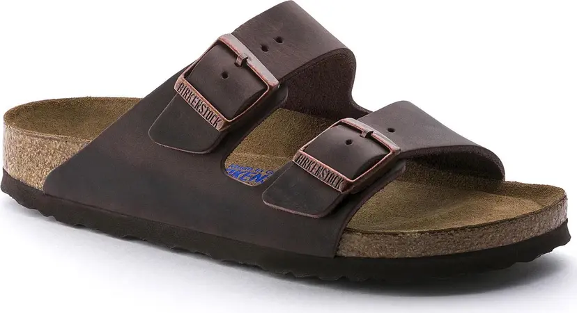 Birkenstock Birkenstock Arizona Oiled Nubuck Leather Soft Footbed Narrow Habana