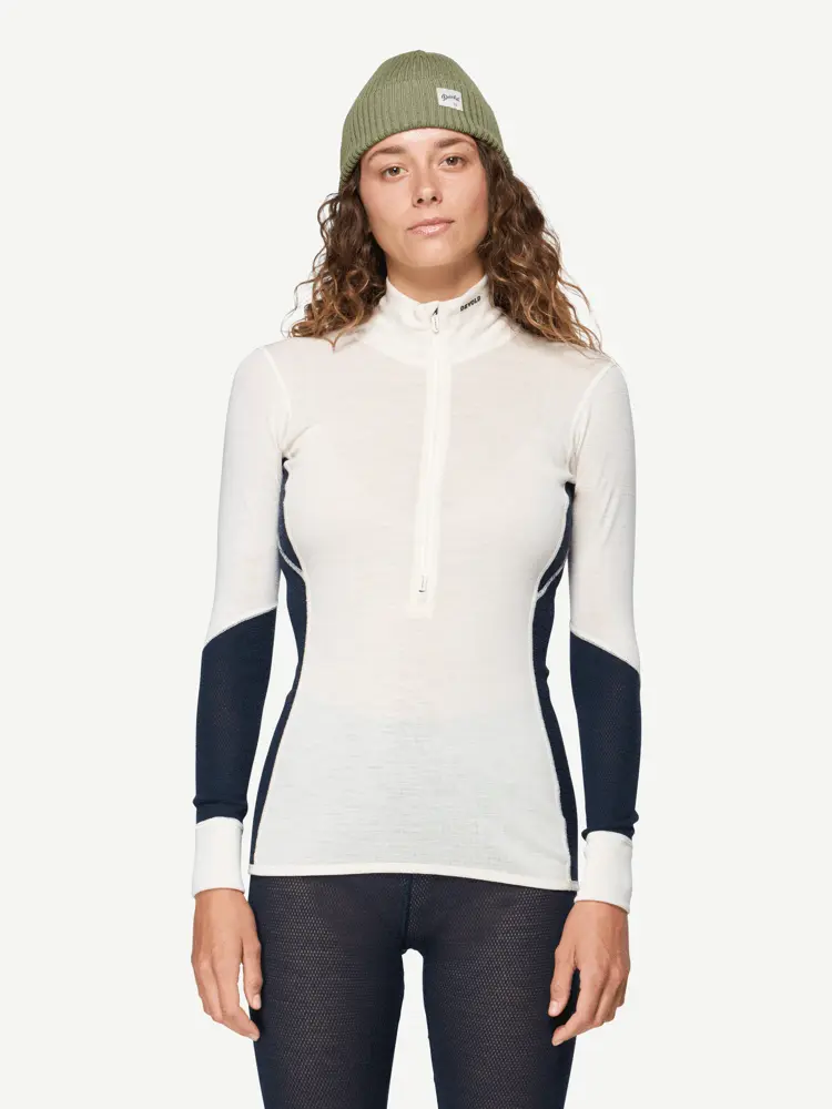 Devold Devold - Wool Mesh 190 Zip Neck Dame - Large - Blå