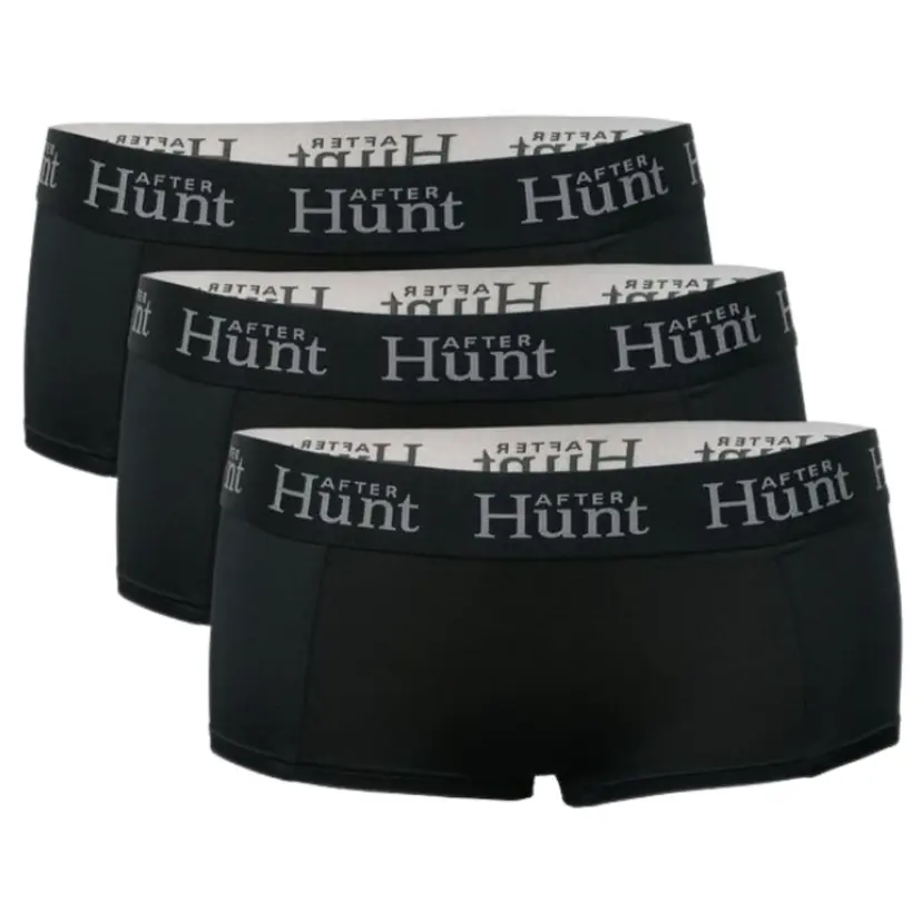 After Hunt After Hunt Womens Boxer Underwear Short 3-pack Black