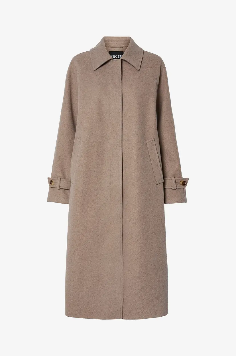 Pieces Kåpe pcJoella Coat - Beige