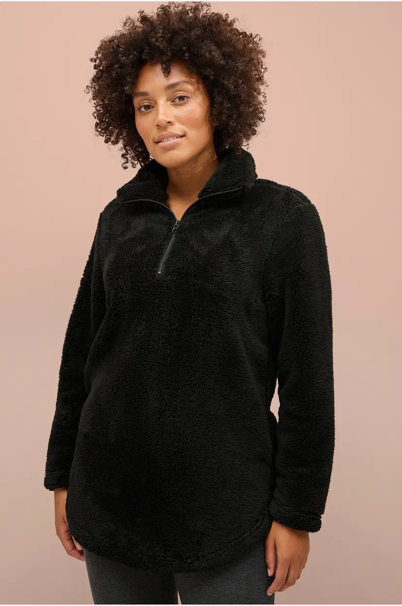 Ellos Collection Collegegenser i fleece - Svart