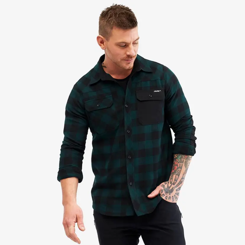RevolutionRace Campfire Shirt Herre Black/Deep Teal