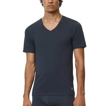Marc O Polo Men V-Neck Shirts 2P Marine bomull Herre