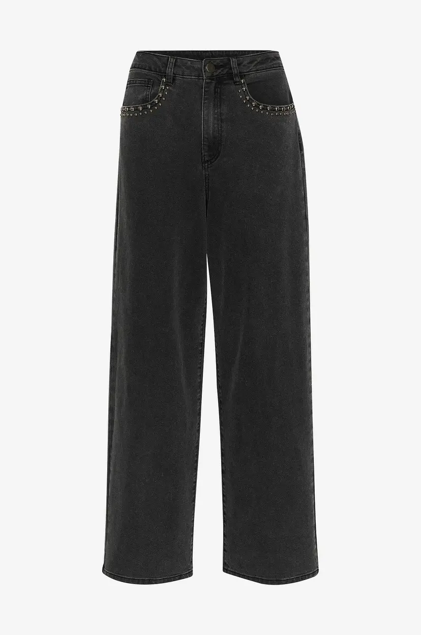 Kaffe Jeans kaLouisa HW Wide Jeans - Svart