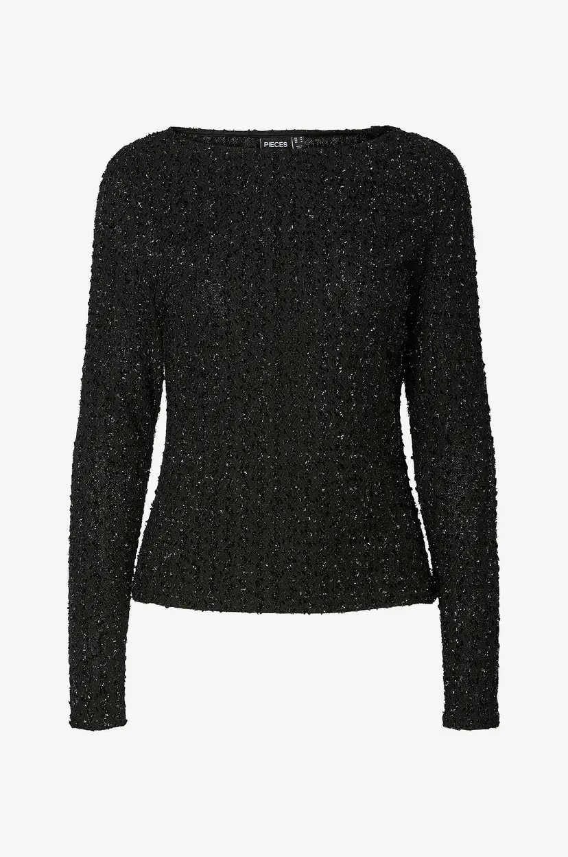 Pieces Topp pcRuth LS Top - Svart