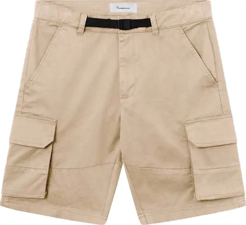 Knowledge Cotton Apparel Knowledge Cotton Apparel Men's Cargo Stretched Twill Shorts  Light Feather Gray