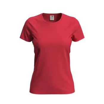 Stedman Stedman Comfort-T Crew Neck T-shirt Rød bomull X-Large Dame