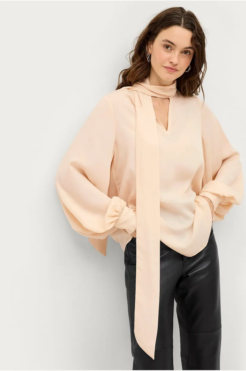 Ellos Collection Knytebluse Cleo - Natur