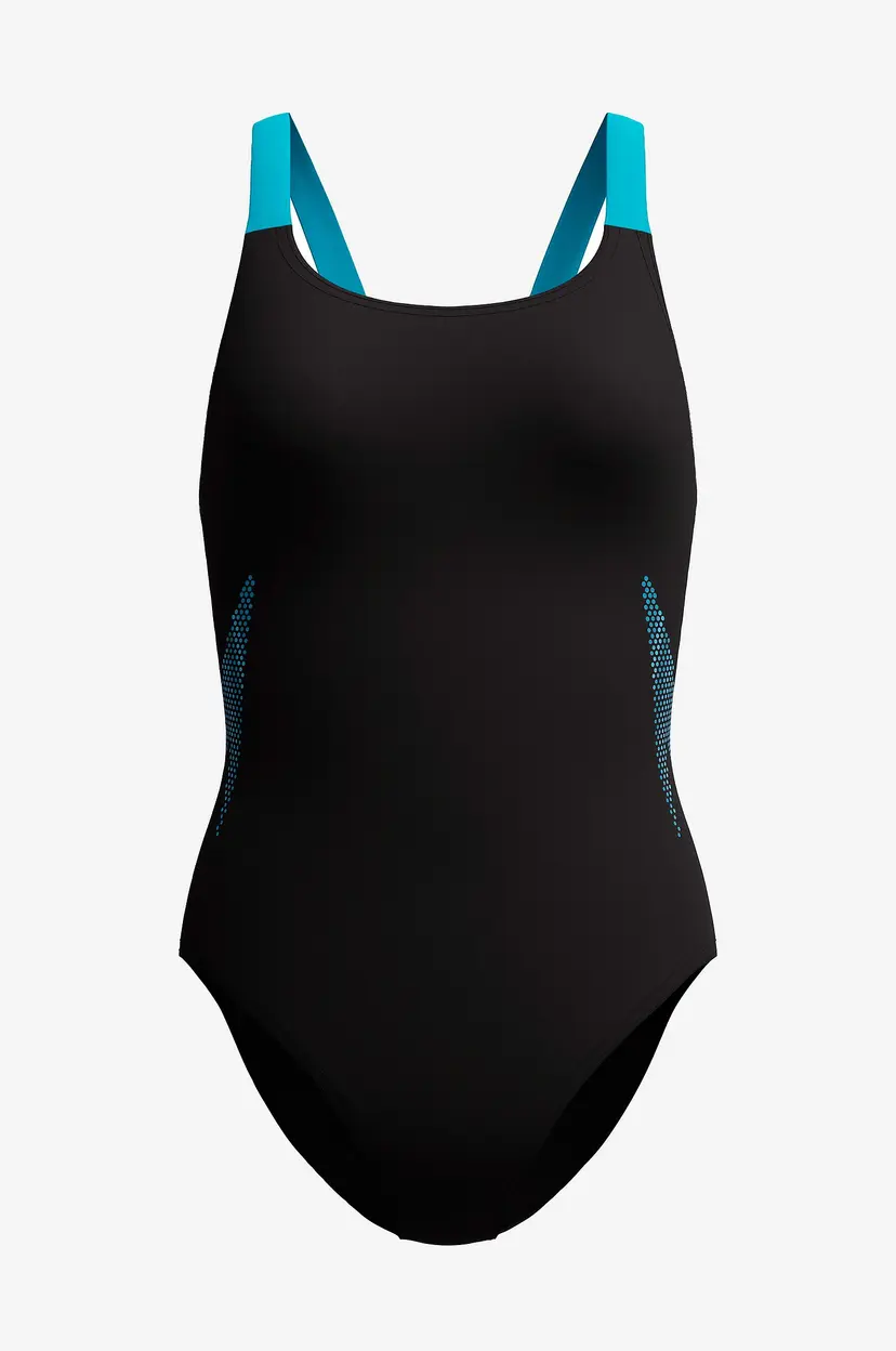 Speedo Badedrakt Solid Boom Leaderback One Piece - Svart